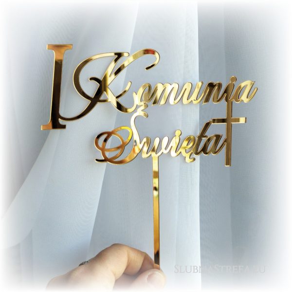 Topper uniwersalny komunia święta wzór 2 lustrzany