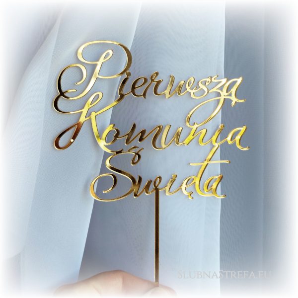 Topper uniwersalny komunia święta wzór 2 lustrzany
